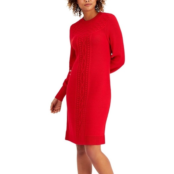 Charter Club Cable-Knit Sweater Dress Size Medium NEW - Picture 2 of 13